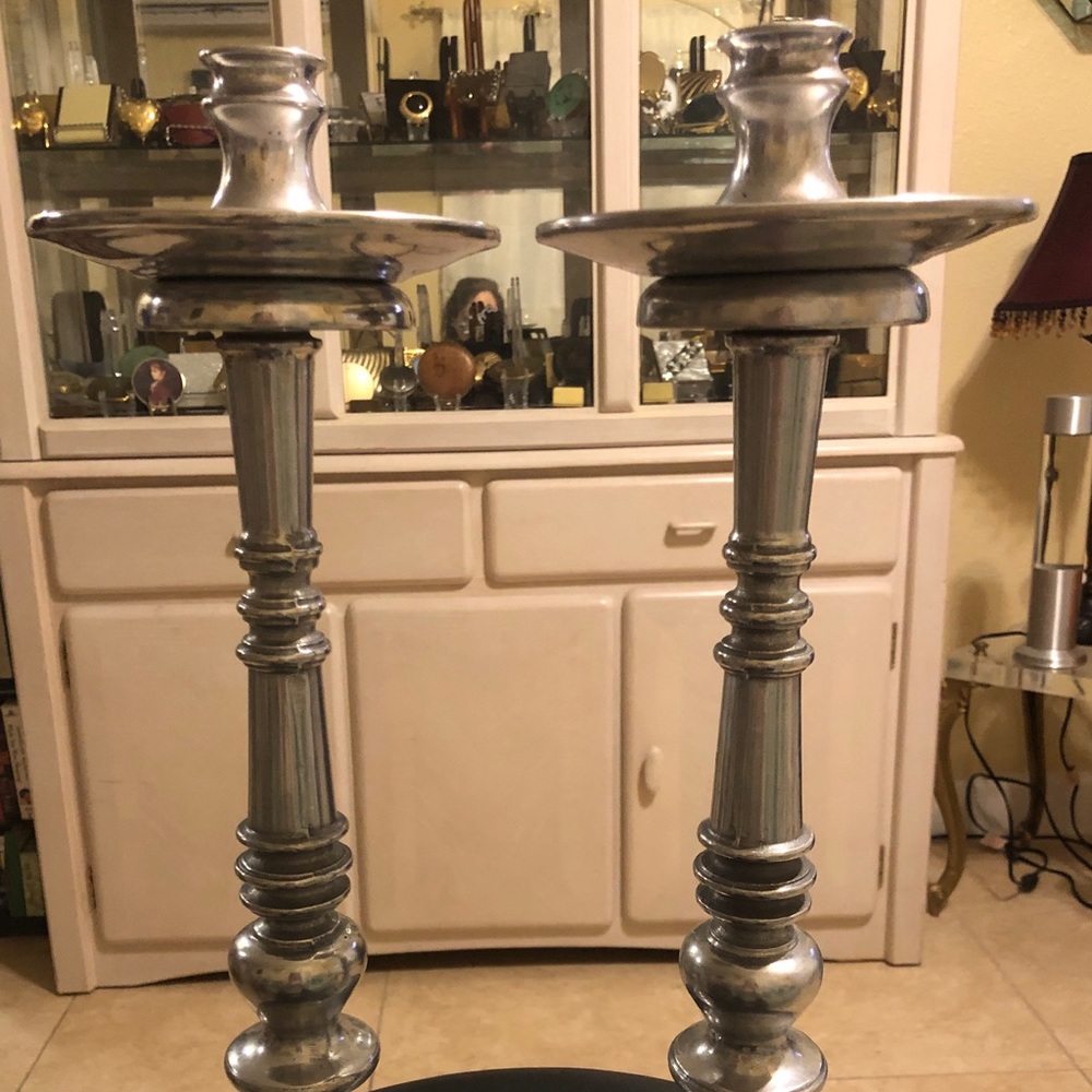 “Beautiful” Vintage Silver Candlesticks